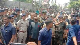 Tight Security On Hanuman Jayantim, Bengal Governor's visit, CV Ananda Bose at Kolkata streets, Ram Navami violence, indian express