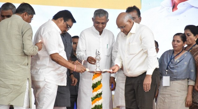 bhupendra patel, foundation stone, indian express