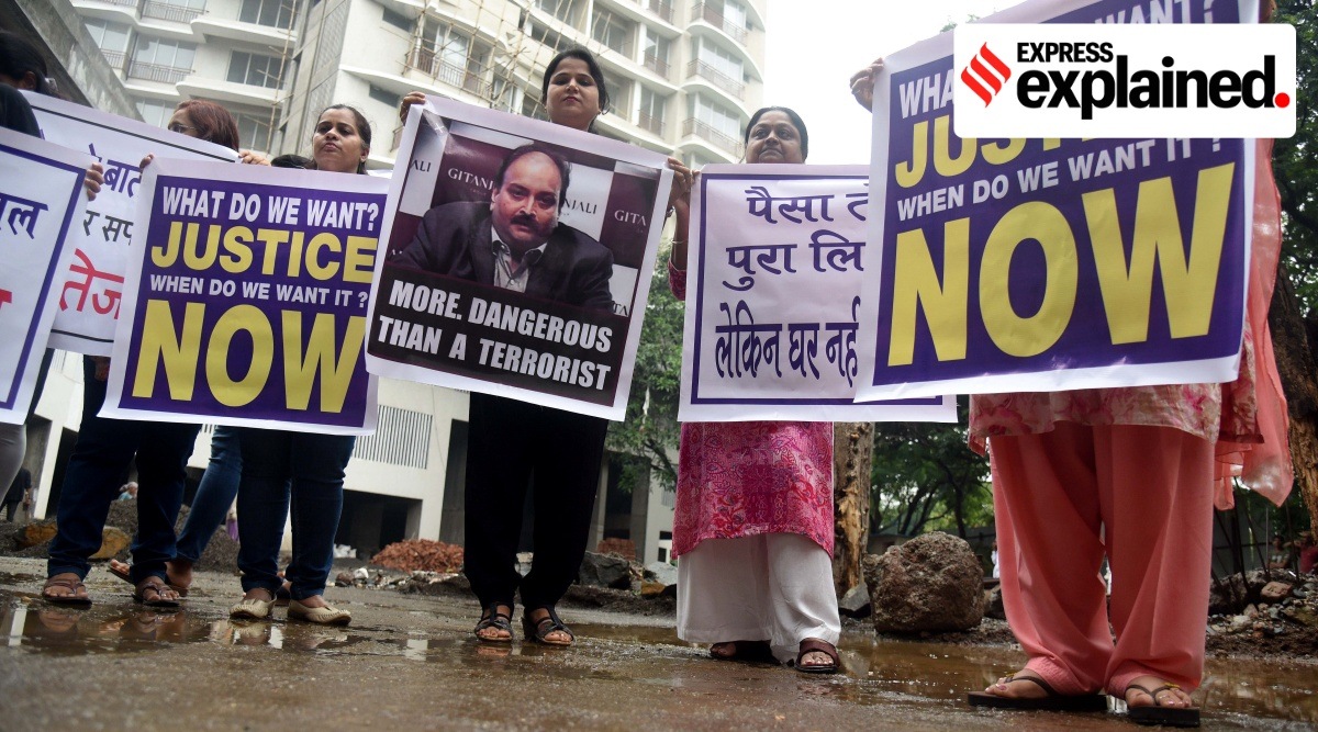 Mehul Choksi protest