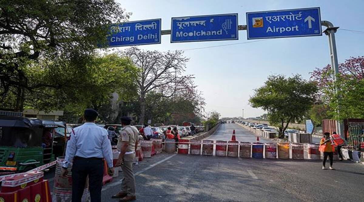 chirag delhi flyover, delhi traffic, indian express
