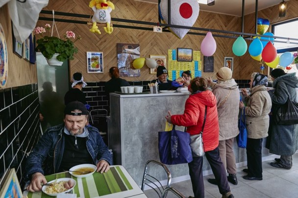 fumi cafe, elderly japanese man, ukraine, indian express