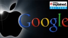 google and apple logos