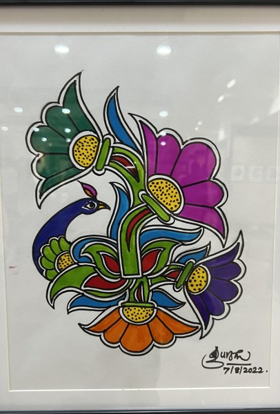 Pune judge peacock paintings