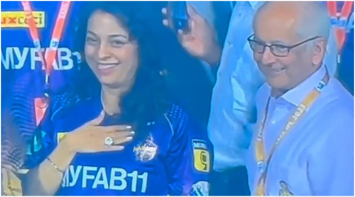 Xnxx Vid Juhi Chawla - Juhi Chawla sighs in relief as KKR win match against RCB, fans say 'jaan  mein jaan aayi'. Watch | Bollywood News - The Indian Express