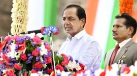 Bharat Rashtra Samithi president, Telangana Chief Minister K Chandrashekar Rao, KCR's public meeting in Aurangabad on Monday, Jabinda grounds, BRS' pink party flags, indian express, indian express news