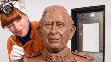 king charles chocolate sculpture