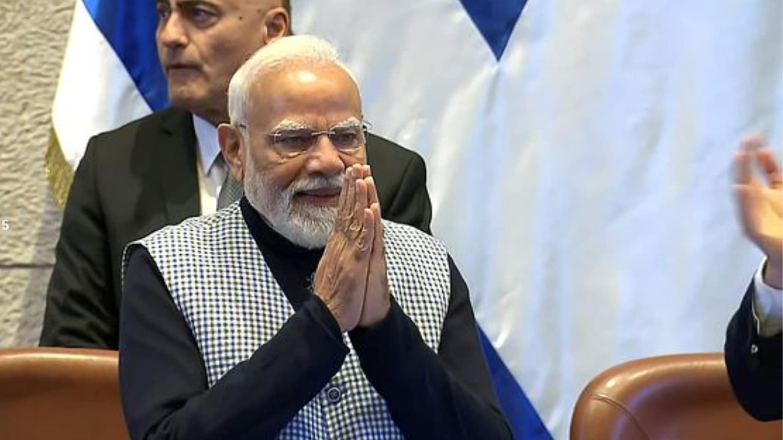 Prime Minister Narendra Modi at the Knesset, Israeli parliament
