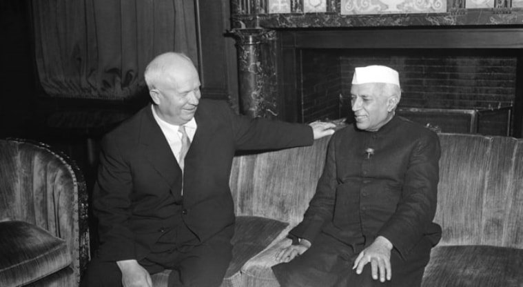 Jawaharlal Nehru and Nikita Khrushchev