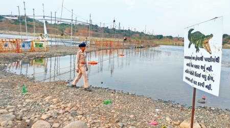 Boat overturns in Narmada river, NDRF rescues family of six, Vadodara, National Disaster Response Force (NDRF), Ahmedabad news, Gujarat, Indian Express, Current affairs