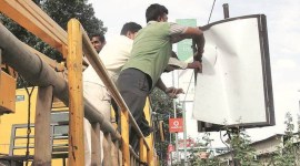 pune illegal hoarding PCMC