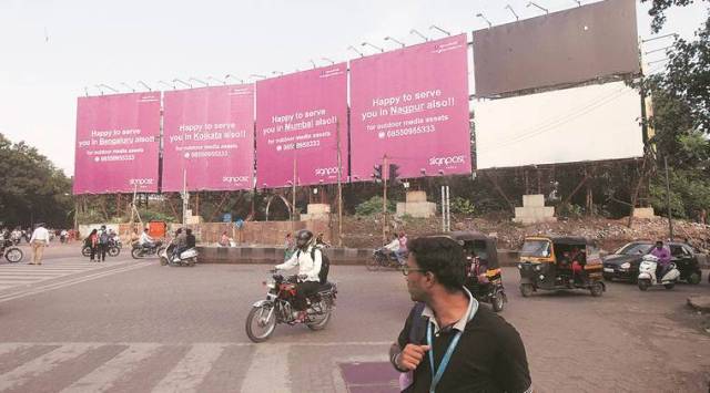 PCMC, Pimpri Chinchwad Municipal Corporation, Pimpri-Chinchwad, hoardings across Pimpri-Chinchwad, Pune news, Maharashtra government, Indian Express, current affairs