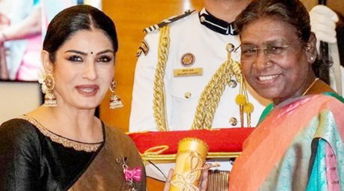 1200px x 667px - Raveena Tandon says getting Padma Shri evoked 'mixed emotions': 'My father  always dreamt of thisâ€¦ but he isn't there to see it' | Entertainment  News,The Indian Express