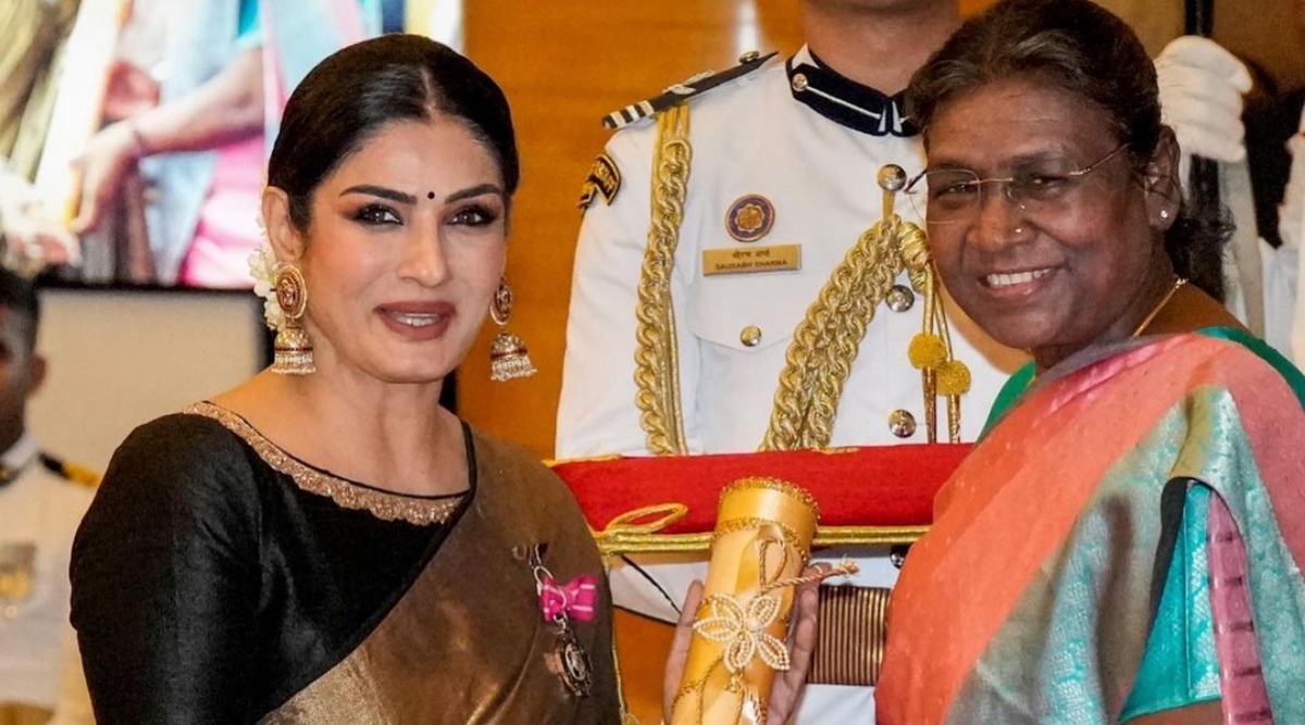 Raveena Tandon elated after receiving Padma Shri: 'President Murmu said she  has seen all my movies' | Bollywood News - The Indian Express