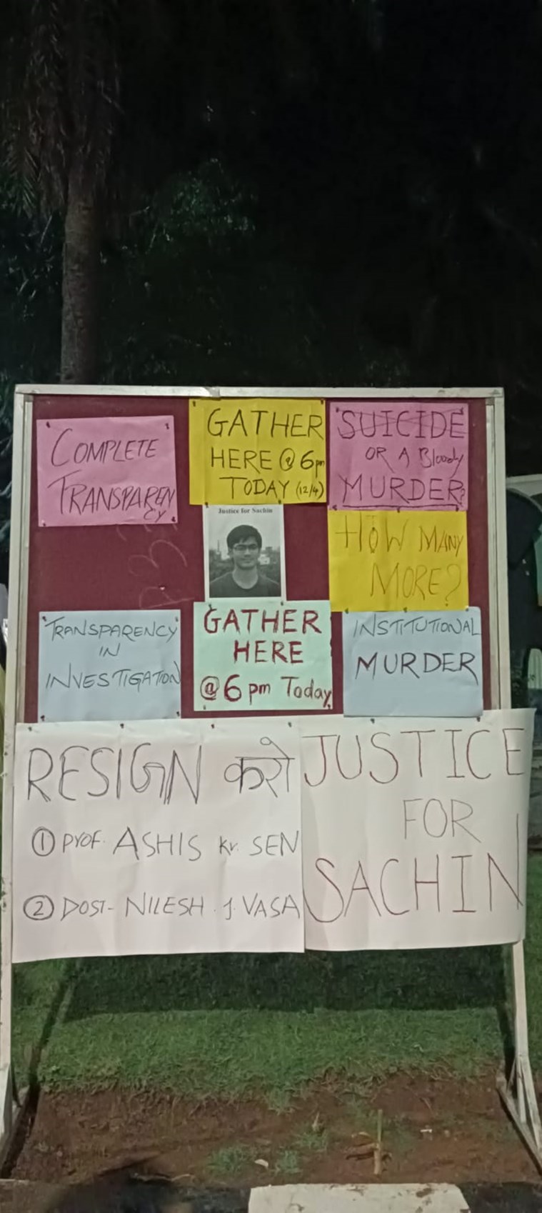 IIT Madras Students Protest Seeking Fair Probe Into PhD Scholar’s Death ...