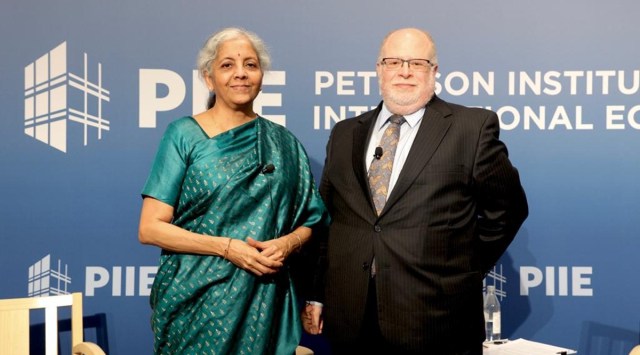 Sitharam was interviewed by the president of US think tank Peterson Institute for International Economics (PIIE), Adam S Posen, in Washington DC.