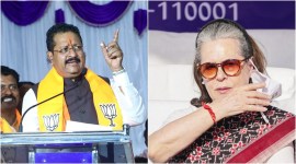 This combination photo shows BJP MLA Basangouda Patil Yatnal and Congress leader Sonia Gandhi. (Faceboob/Yatnal, PTI)