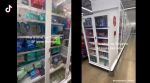 essential goods locked behind glass in Target