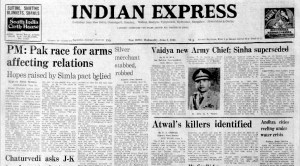 Indira Gandhi, Pakistan, New Army Chief, CBI Solves Murder, Syria Warns US, Golden Temple in Amritsar, Indian express, Opinion, Editorial, Current Affairs