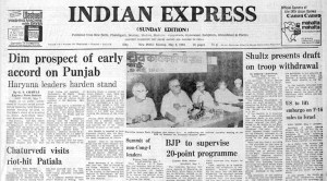 Punjab issues, Agriculture relief, US lifts embargo, Bhajan Lal, Haryana, chandigarh, NT Rama Rao, Indian express, Opinion, Editorial, Current Affairs