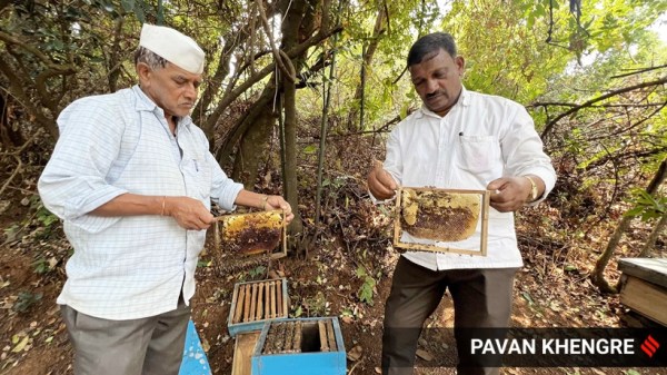 Manghar resident Mahadeo Jadhav (left) and Narayan Jadhav