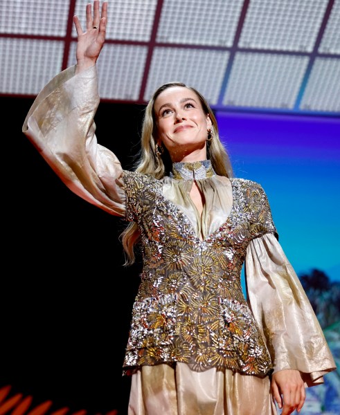 Jury member Brie Larson on stage. Picture: Reuters/Sarah Meyssonnier