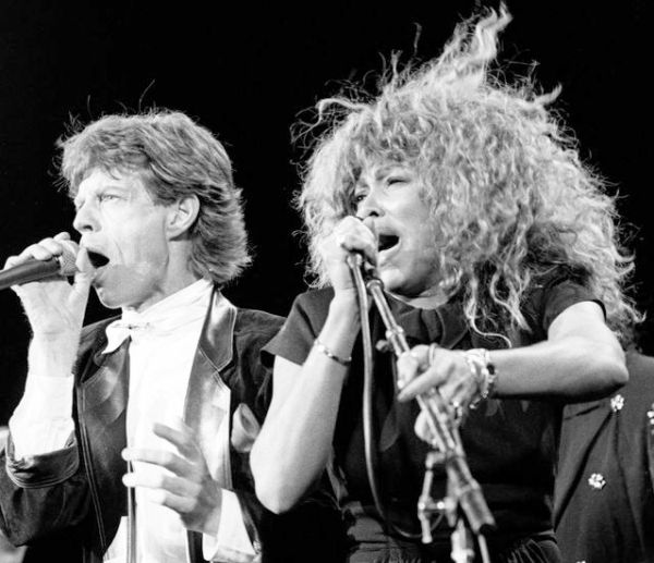 Mick Jagger and Tina Turner during the Rock and Roll Hall of Fame in New York.