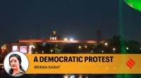 A democratic protest copy Parliament building inauguration PM Modi