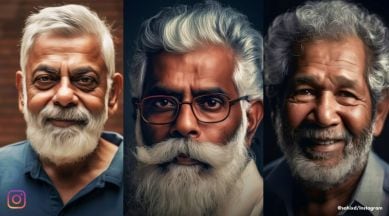 AI art cricketers as old men