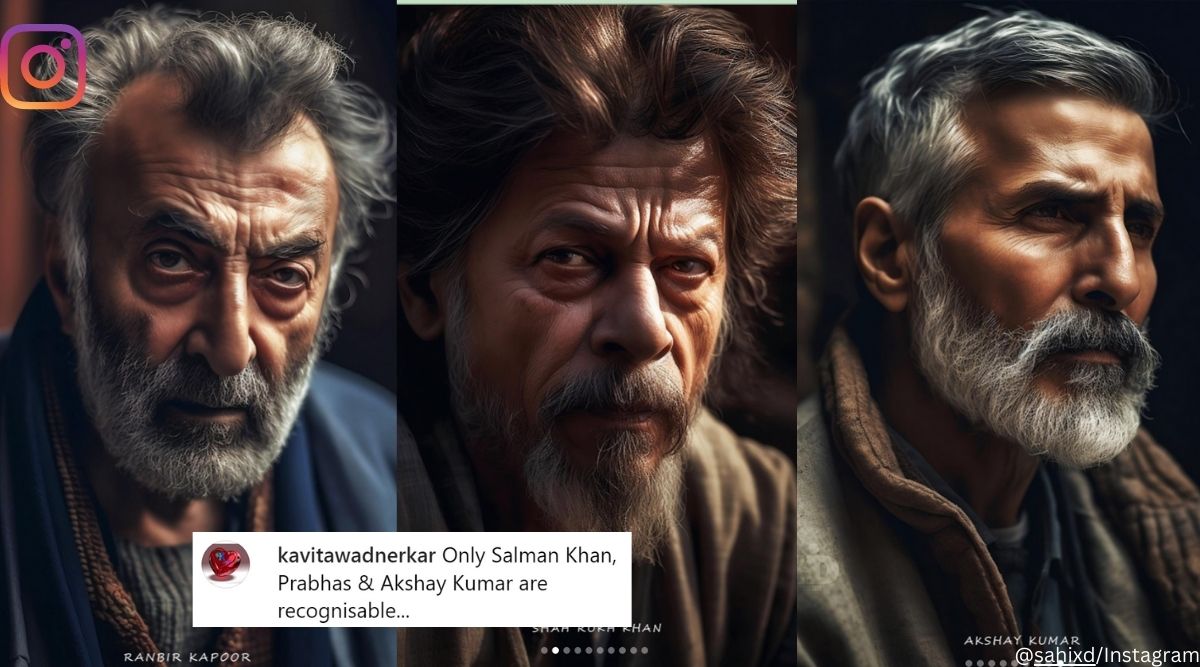 Actors like Ranbir Kapoor, Shah Rukh Khan, Hrithik Roshan, Akshay Kumar have been given a digital makeover showing their significantly aged selves.