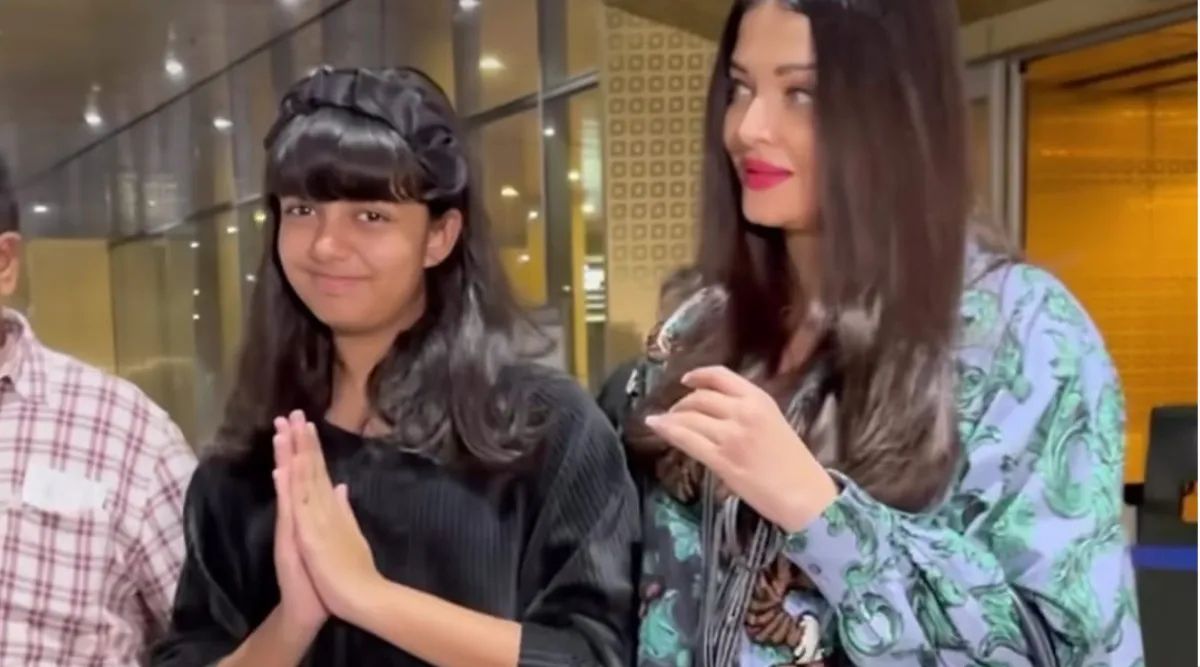 Aishwarya Rai Xnxx Hots - Aishwarya Rai Bachchan's daughter Aaradhya Bachchan greets paps with a  namaste as they return to Mumbai from Cannes, netizens laud her 'sanskaar'.  Watch video | Bollywood News - The Indian Express