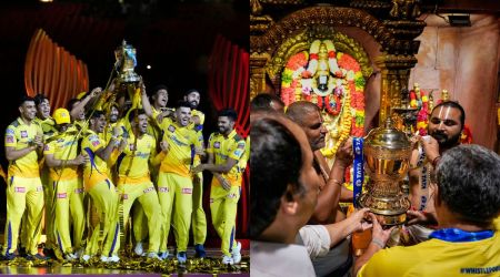 CSK take IPL trophy to Tirumala Tirupati Devasthanam in Chennai