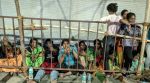 Women outside Chepauk late on Thursday night. Most of these women are getting paid Rs 800 to stand in queue and pass on tickets to black market racketeers.