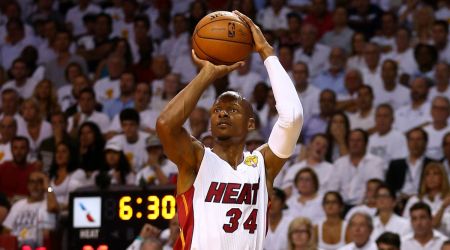 Ray Allen playing for Miami Heat