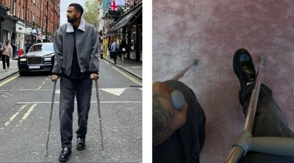 KL Rahul shared photographs of himself walking around on crutches