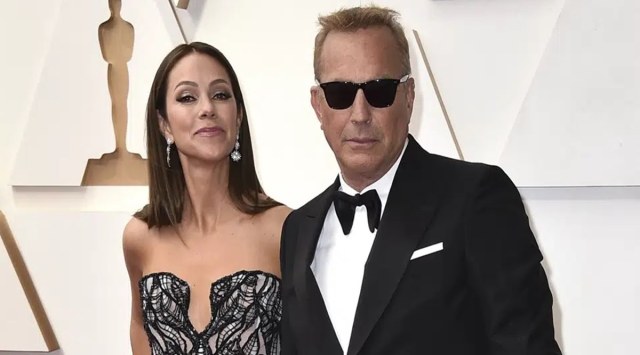 Christine Baumgartner and Kevin Costner
