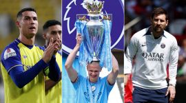 Cristiano Ronaldo, Haaland, and Messi