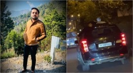 Deepanshu Verma (30); Screengrab of video showing Verma on roof of car Man hit by SUV, carried on its roof for half a km, dies