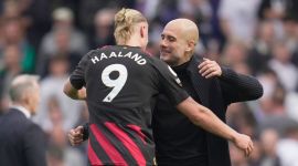 Manchester City, Pep Guardiola,, Erling Haaland
