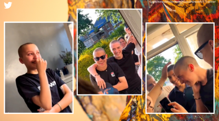 Friends shave heads in solidarity with girl fighting cancer