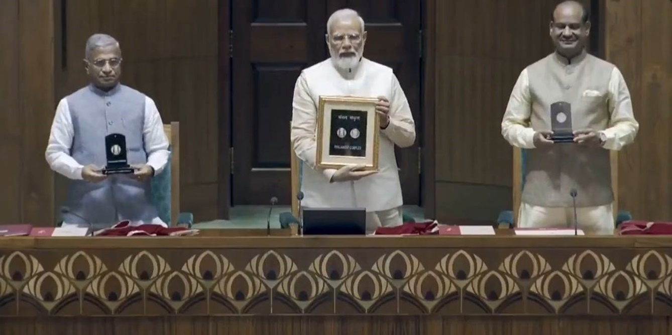 Here’s the first look of the Rs 75 coin, postage stamp released by PM Modi to mark new Parliament’s opening