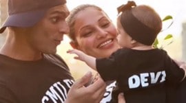Karan Singh Grover and Bipasha Babu with daughter