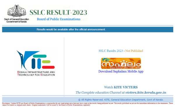 Students can check their results at the official websites - results.kerala.nic.in, keralapareekshabhavan.in or sslcexam.kerala.gov.in.