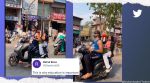 Man and woman ‘bathe’ while riding scooter in Maharashtra’s Ulhasnagar