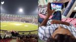 Man watches IPL on mobile