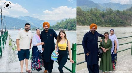 Navjot Sidhu shares pics from Rishikesh trip he undertook with his family