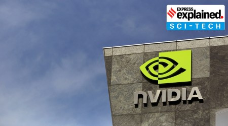 FILE PHOTO: The logo of technology company Nvidia is seen at its headquarters in Santa Clara