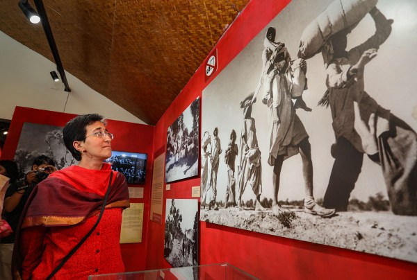 Atishi Marlena during the inauguration of the Partition Museum at Dara Shikoh Library building, in New Delhi. Picture: PTI
