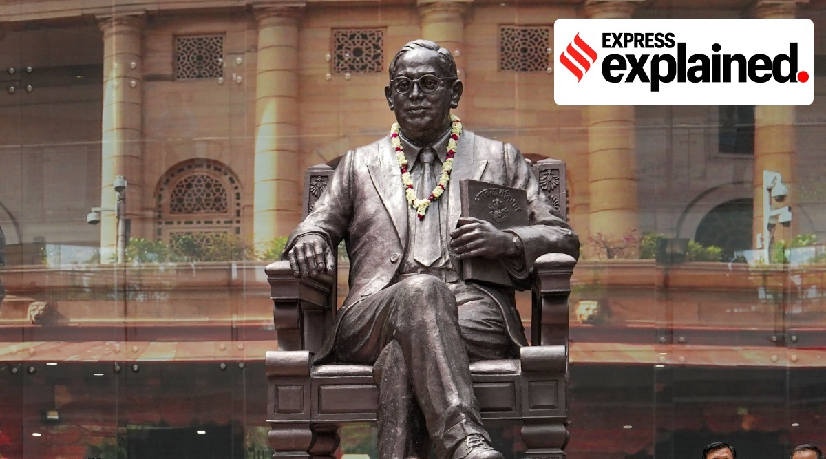 A BR Ambedkar statue.