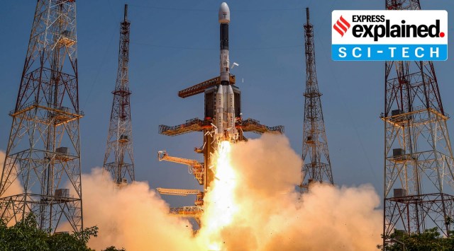 ISRO's GSLV rocket carrying navigation satellite NVS-01 lifts off from the Satish Dhawan Space Centre with smoke bellowing.