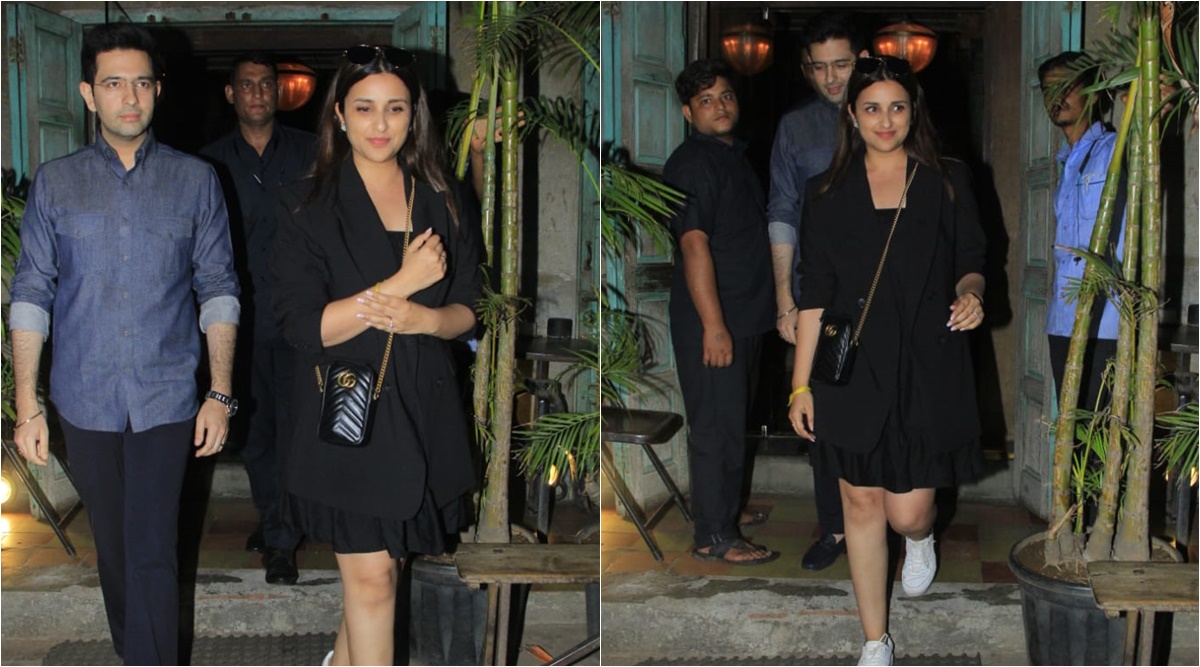 Parineeti Chopra and Raghav Chadha spotted on date night; actor sports yellow thread on wrist, see photos and videos | Entertainment News,The Indian Express